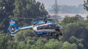 Die Polizei fahndete nach einem der Überfälle auch mit einem Hubschrauber. Foto: Polizeipräsidium Einsatz/Airbus Helicopters (c) Charles A
