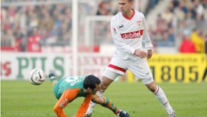 In diesem legendären Spiel gegen Werder Bremen glänzt Marcelo Bordon (rechts) nicht nur als standfester Verteidiger. Foto: /Baumann