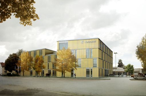Im neuen Aus- und Weiterbildungszentrum  in Esslingen  – hier ein Modell – werden von September 2019 an  bis zu 250 Fachkräfte ausgebildet. Foto: Netze BW