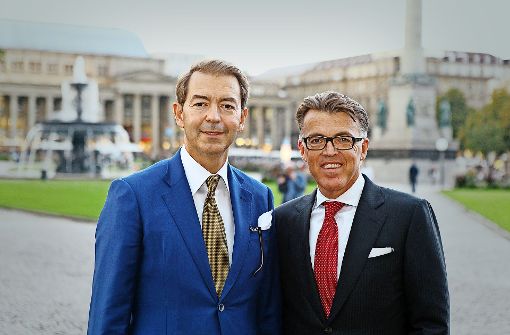 Rémy Best (links) und Armin Eiche von Pictet am Schlossplatz Foto: Lg/Reich