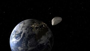 Der rund 350 Meter große Asteroid Apophis wird der Erde am 13. April 2029 sehr nahe kommen (3D-Konzeptdarstellung) Foto: © Nasa/ Jonathan Männel