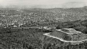 Diese Luftaufnahme von 1956 zeigt, wie der Birkenkopf ausgesehen hat, als noch Kriegstrümmer auf den Berg gefahren wurden. Foto: /Sammlung Wibke Wieczorek