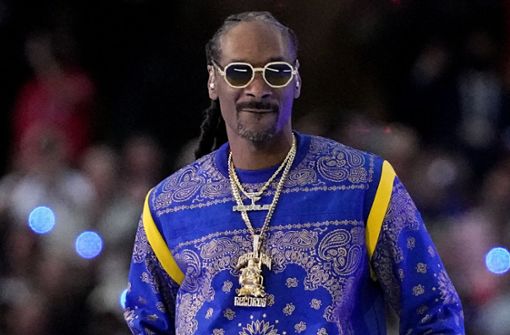 Der Rapper Snoop Dogg während seines Auftritts in der Halbzeitpause des 56. Superbowls in Los Angeles Foto: dpa/Tony Gutierrez