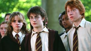 Harry Potter (Mitte), Hermine Granger und Ron Weasley – die Schauspieler Daniel Radcliffe, Emma Watson und Rupert Grint sind auf immer mit ihren Charakteren verbunden. Foto: AP