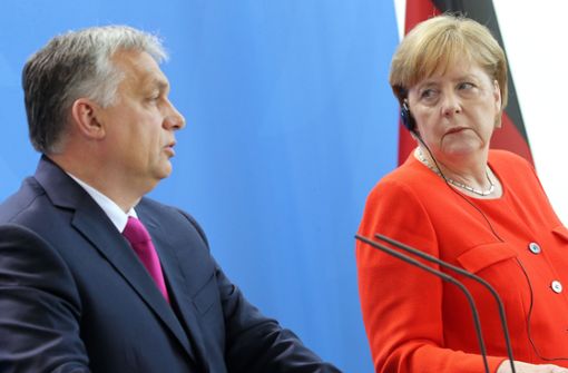 Beim Besuch Orbans bei Merkel im Juli vergangenen Jahres traten die Meinungsverschiedenheiten in der Migrationspolitik offen zu Tage. Kommt man sich an diesem Montag näher? Foto: dpa