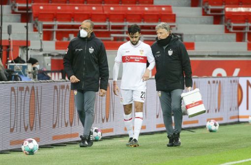 Beim Spiel in Leverkusen zog sich Nicolas Gonzalez einen Muskelfaserriss zu. Foto: Baumann