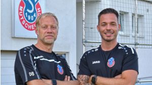 Mutschelbachs Chefcoach  Dietmar Blicker (li.) und sein gleichberechtigter Trainerkollege Marco Kratzer. Foto: Imago/Eibner/Eibner-Pressefoto