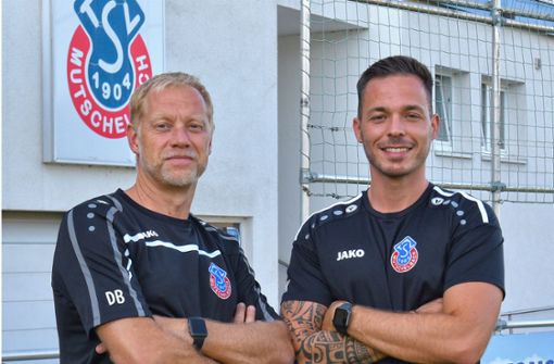 Mutschelbachs Chefcoach  Dietmar Blicker (li.) und sein gleichberechtigter Trainerkollege Marco Kratzer. Foto: Imago/Eibner/Eibner-Pressefoto