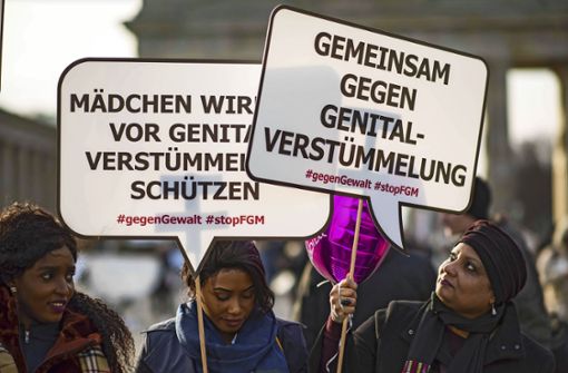 Demonstration gegen eine Menschenrechtsverletzung, von der auch Frauen im Land betroffen sind Foto: imago/epd/Christian Ditsch