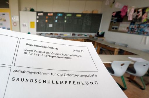 Die Grundschulempfehlung ist die Empfehlung der Grundschule dazu, welche weiterführende Schulart für ein Kind nach der vierten Klasse geeignet ist. Foto: dpa/Bernd Weissbrod