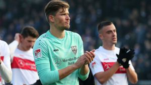 Gegen den 1. FC Nürnberg bleibt Gregor Kobel nur die Rolle des Ersatzmanns. Foto: Pressefoto Baumann