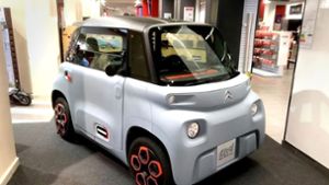 Mit dem Citroën Ami will der Konzern PSA ein Mobilitätskonzept für Großstädte anbieten. Der Kleinstwagen läuft mit Batterie und hat eine Karosserie aus Kunststoff. Foto: Krohn/Krohn