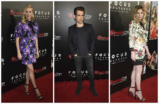 Charlize Theron, Colin Farrell und Kirsten Dunst (v.l.n.r.) kommen zur Cinemacon nach Las Vegas. Foto: AFP (Montage)
