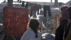Im Flüchtlingscamp auf Chios ist es zu Auseinandersetzungen gekommen. Foto: AP