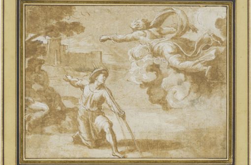 Für 30 000 D-Mark  ersteigert: die Raffael-Zeichnung „Gott erscheint Isaak, der um die Schwangerschaft Rebekkas bittet“ (1518) Foto: Staatsgalerie