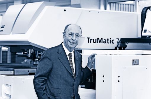 Berthold Leibinger  hat sich nicht nur um das Unternehmen Trumpf ,  sondern auch  um den deutschen Maschinenbau und Mittelstand verdient gemacht. Foto: FACTUM-WEISE