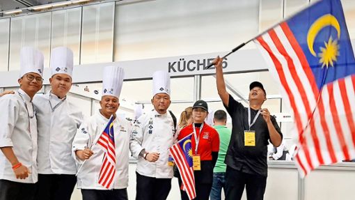„Malaysia boleh menang“, ruft das Team um ihren Chef Kamaruddin Adnin (Zweiter von links). Foto: /Kathrin Haasis