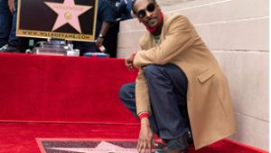 Snoop Dog hat nun einen Stern auf dem Walk of Fame. Foto: AFP