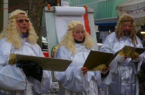 Das Bürgerforum Lauchhau-Lauchäcker ist wieder mit seinen himmlischen Engeln auf dem Weihnachtsmarkt in Vaihingen. Foto: Archiv Alexandra Kratz