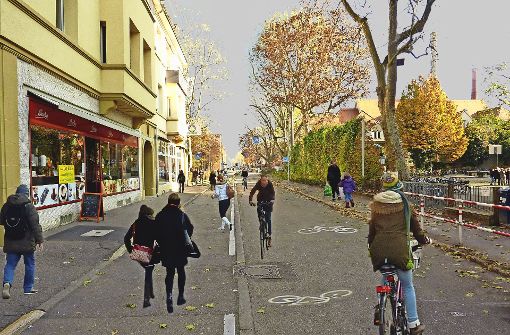 Autofrei: so stellt sich die Stadt die Zukunft der Alleenstraße vor. Foto: Stadt Ludwigsburg