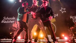 Das Hip Hop-Trio Fettes Brot in der Porsche-Arena in Stuttgart. Foto: Lichtgut/Christoph Schmidt