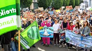 Mehr als 1000 Menschen haben in Göppingen für das Klima „gestreikt“. Foto: Horst Rudel