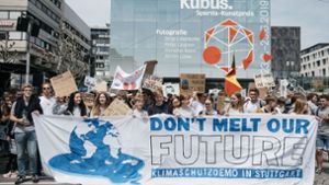 Auch in Stuttgart demonstrierten Tausende für mehr Klimaschutz. Foto: Leif Piechowski
