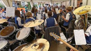 Was wäre ein Straßenfest in Affalterbach ohne die Eröffnung mit dem Musikverein. Foto: Ralf Poller/Avanti