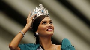 Pia Wurtzbach, geboren in Stuttgart, wird in den Philippinen für ihren Titel als Miss Universe gefeiert. Foto: EPA