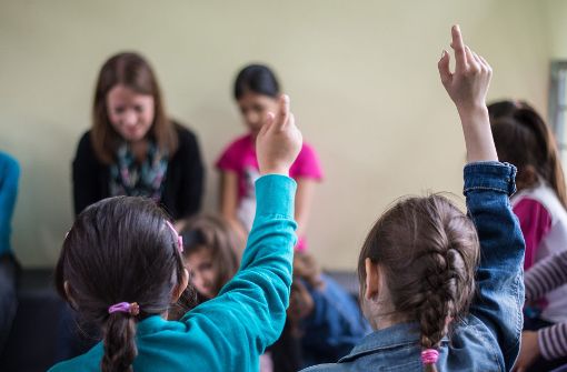 Ankommen und erst mal Deutsch lernen: Flüchtlingskinder in einer Vorbereitungsklasse Foto: dpa