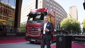 Mercedes-Lkw-Chef Stefan Buchner bei der Präsentation des neuen Actros. Foto: Daimler