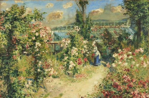 In der Staatsgalerie Stuttgart  kann man impressionistische Malerei – wie etwa „Das Gewächshaus“ von Pierre-Auguste Renoir sehen, das etwa um 1876 entstand. Foto: Staatsgalerie