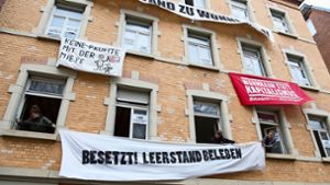 Die illegale Besetzung des Hauses Forststraße 140 hält an. Foto: Lichtgut/Willikonsky