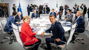 Angela Merkel und Emmanuel Macron präsentierten in Biarritz die deutsch-französische Initiative. Foto: dpa