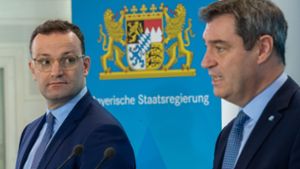 Unions-Gleichung mit Fragezeichen: Ergeben Jens Spahn und Markus Söder (r.) zusammen   CDU-Chef und CSU-Kanzlerkandidat? Foto: dpa/Peter Kneffel