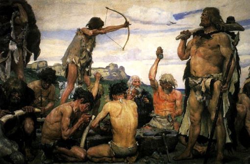 Jäger der Steinzeit: Gemälde des russischen Historienmalers von Viktor Vasnetsov (1848-1926). Foto: Wikipedia commons
