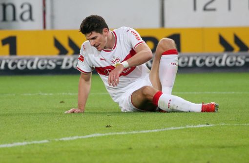 Mario Gomez vom VfB Stuttgart hat sich gegen Eintracht Frankfurt verletzt. Foto: Pressefoto Baumann