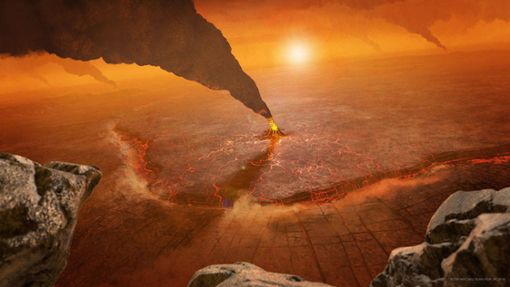 Sieht so die Erde in 500 Jahren aus? Die  Quetzalpetlatl Corona – eine ovale Oberflächenstruktur, bei der es sich  nicht um einen Einschlagkrater handelt – auf dem Planeten Venus. Foto: Imago/Cover Images
