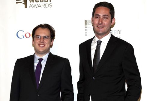 Die beiden Gründer der Fotoplattform Instagram, Kevin Systrom (l.) und Mike Krieger verlassen die Konzernmutter Faebook. Foto: Getty