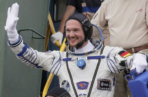 Astronaut Alexander Gerst durfte am Donnerstag mit Bürgern aus Künzelsau sprechen. Foto: AP POOL