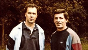 Kaiser trifft Kaiser: Franz Beckenbauer und Franz Hübner (re.) Foto: fh