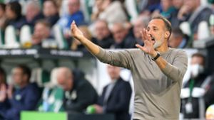 Der VfB-Trainer Pellegrino Matarazzo will seine Mannschaft zum ersten Saisonsieg in der Bundesliga dirigieren. Foto: Baumann/Cathrin Müller