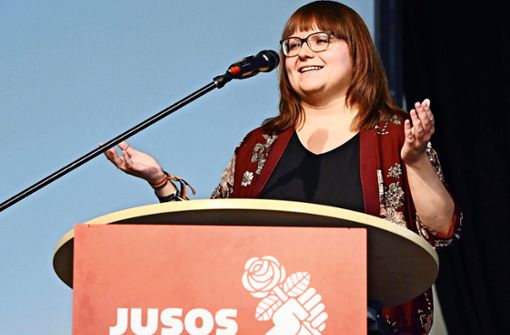 Lara Herter aus Albstadt will als neue Juso-Vorsitzende die SPD „treiben“. Foto: dpa/Uli Deck
