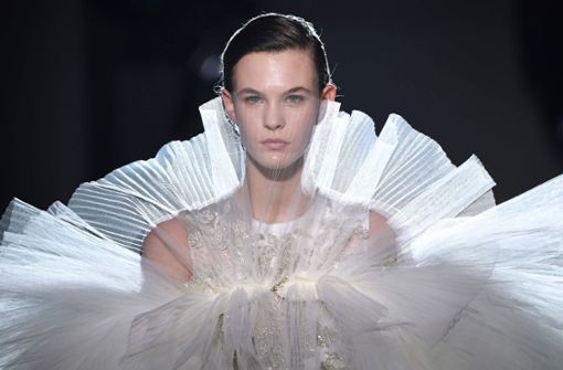 Die Haute-Couture-Show in Paris ließ Prinzessinnen-Herzen höher schlagen. Von Montag bis Donnerstag präsentieren Designer wie Giambattista Valli ihre edelste Mode. Foto: AFP