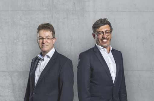 Pierre-Enric Steiger (links) will Claus Vogt als VfB-Präsident ablösen. Foto: dpa/Dennis Kupfer