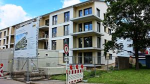 Fertige Module, jedoch kein Plattenbaucharme: Die 32 Wohnungen am Hausenring sind zwar seriell hergestellt, jedoch sollen sie architektonisch attraktiv sein. Foto: Marta Popowska