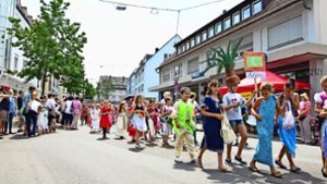 Der Umzug ist immer der Höhepunkt beim Kinderfest des Liederkranzes Möhringen gewesen. Foto: Archiv Lisa Wazulin
