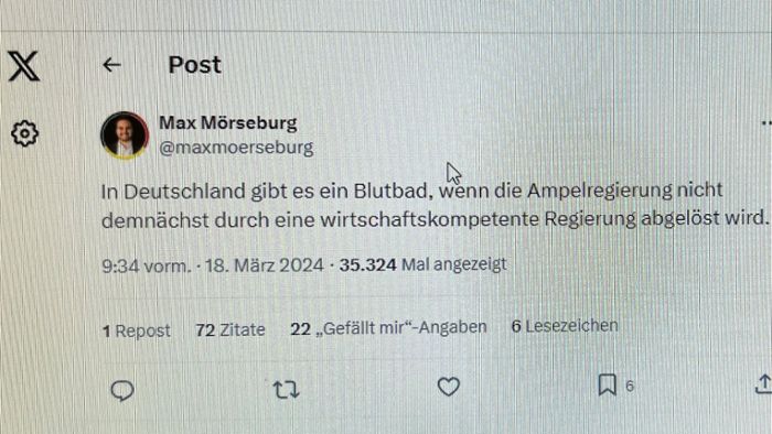CDU-Abgeordneter Mörseburg spricht von „Blutbad“ bei Ampel-Regierung