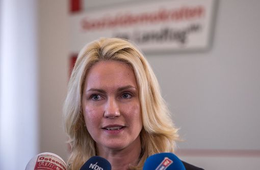 Manuela Schwesig bei einer Pressekonferenz am Dienstag. Foto: dpa-Zentralbild