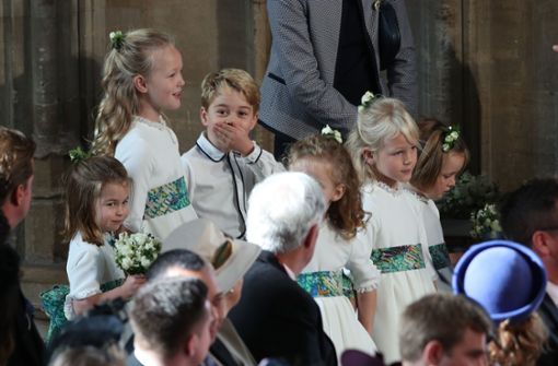 Prinz George macht Faxen in der Kirche. Foto: Getty Images Europe